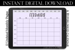 Lavender Purple Monthly Digital Planner Calendar Product Image 4