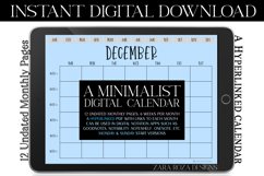 Light Blue Monthly Digital Planner Goodnotes Calendar Product Image 5