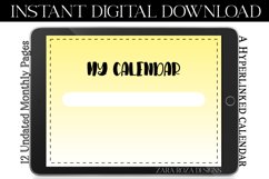 Yellow Monthly Undated Digital Planner Goodnotes Calendar Product Image 5
