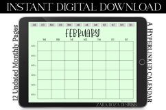 Light Green Monthly Digital Planner Goodnotes Calendar Product Image 4