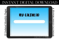 Sky Blue Monthly Undated Digital Planner Goodnotes Calendar Product Image 4