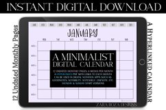 Lavender Purple Monthly Digital Planner Calendar Product Image 1