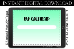 Neon Lime Green Monthly Undated Digital Planner PDF Calendar Product Image 4