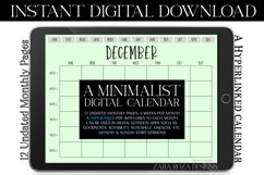 Light Green Monthly Digital Planner Goodnotes Calendar Product Image 5