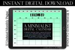 Neon Lime Green Monthly Undated Digital Planner PDF Calendar Product Image 5