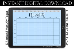 Light Blue Monthly Digital Planner Goodnotes Calendar Product Image 4