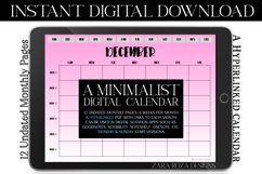 Bubblegum Pink Monthly Undated Digital Planner PDF Calendar Product Image 5
