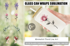 Floral Art Glass Can Product Image 1