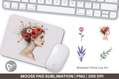 Floral Art Mouse Pad Product Image 1