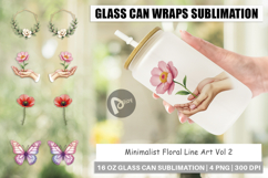 Floral Art Glass Can Product Image 1