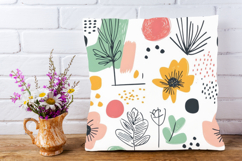 Cute Minimal Boho Flowers Digital Papers Seamless Patterns Product Image 2