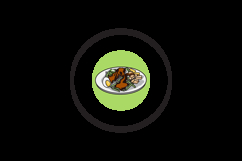 Minimalist gado-gado indonesia food logo template illustrati Product Image 2