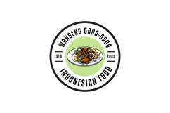 Minimalist gado-gado indonesia food logo template illustrati Product Image 1
