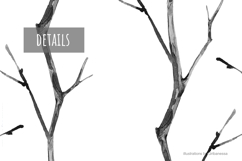 Wild Lines Watercolor Branch Seamless Pattern Product Image 4