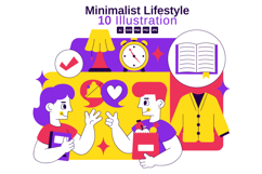 10 Minimalist Lifestyle Vector Illustration Product Image 1