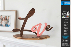 Minimalist Love Stands Laser Cut Bundle | Romantic Signs SVG Product Image 4
