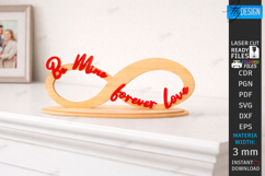 Minimalist Love Stand Laser Cut | Romantic Desktop Sign SVG Product Image 1