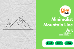 Minimalist Mountain Line Art Product Image 1