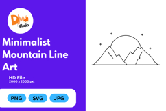 Minimalist Mountain Line Art Product Image 1