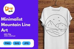 Minimalist Mountain Line Art Product Image 1