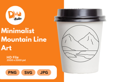 Minimalist Mountain Line Art Product Image 1