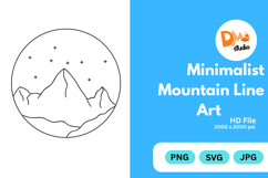 Minimalist Mountain Line Art Product Image 1