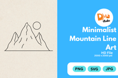 Minimalist Mountain Line Art Product Image 1