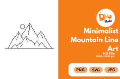 Minimalist Mountain Line Art Product Image 1