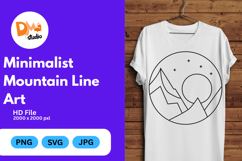 Minimalist Mountain Line Art Product Image 1