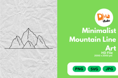 Minimalist Mountain Line Art Product Image 1