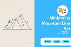 Minimalist Mountain Line Art Product Image 1