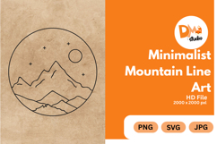 Minimalist Mountain Line Art Product Image 1