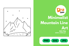 Minimalist Mountain Line Art Product Image 1