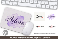 Minimalist Romance Mouse Pad Product Image 1
