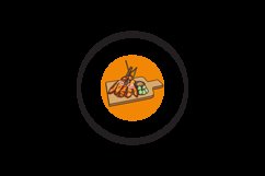 Minimalist sate indonesia food logo template illustration co Product Image 2