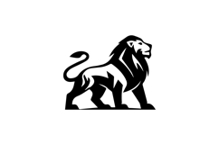 Minimalist Silhouette Lion Logo Design Product Image 1