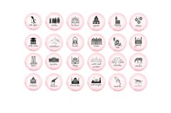minimalist travel instagram highlight icons