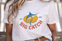 Minimalist vintage-style Fishing SVG PNG Product Image 2