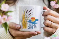 Minimalist vintage-style Fishing SVG PNG Product Image 2
