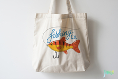 Minimalist vintage-style Fishing SVG PNG Product Image 4