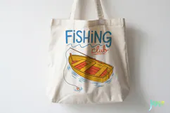 Minimalist vintage-style Fishing SVG PNG Product Image 3