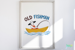 Minimalist vintage-style Fishing SVG PNG Bundle Product Image 2