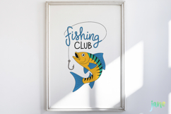 Minimalist vintage-style Fishing SVG PNG Product Image 5