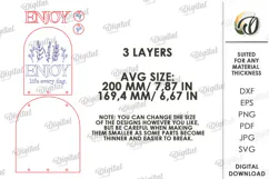 Minimalist Door Sign Laser Cut. Wall Hanger SVG Product Image 2