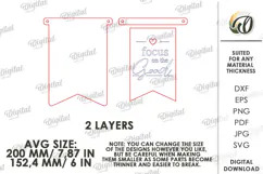 Minimalist Door Sign Laser Cut. Wall Hanger SVG Product Image 2