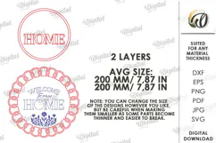 Welcome Door Sign Laser Cut. Welcome To Our Home SVG Product Image 2