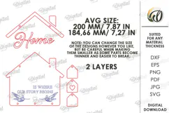 Family Door Sign Laser Cut. Wall Hanger. Home Sign SVG Product Image 2