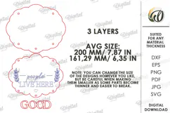Family Welcome Door Sign Laser Cut. Wall Hanger SVG Product Image 2