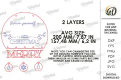 Christmas Door Sign Laser Cut. Christmas Sign SVG Product Image 2