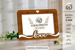 Minimalist Photo Frame Laser Cut. Picture Frame SVG Product Image 1